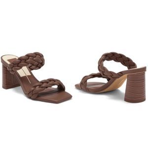 Dolce Vita - NWT Women's 'Paily' Braided Heeled Sandals - Espresso Brown, Size 7